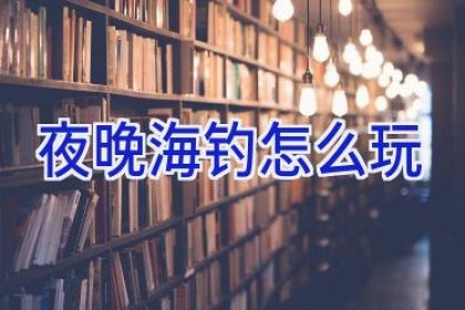 夜晚海钓怎么玩