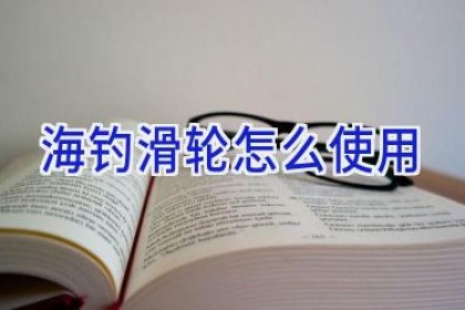 海钓滑轮怎么使用