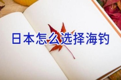 日本怎么选择海钓