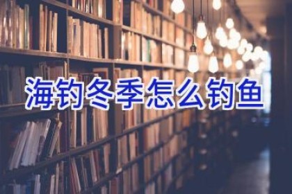 海钓冬季怎么钓鱼
