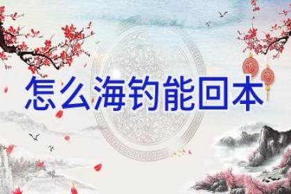 怎么海钓能回本