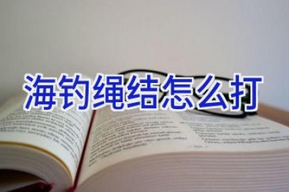 海钓绳结怎么打