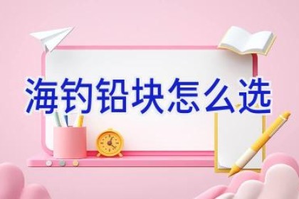 海钓铅块怎么选