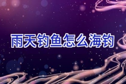 雨天钓鱼怎么海钓