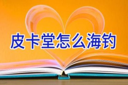 皮卡堂怎么海钓
