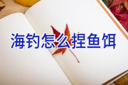 海钓怎么捏鱼饵