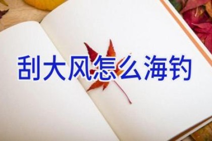 刮大风怎么海钓
