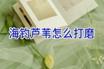 海钓芦苇怎么打磨