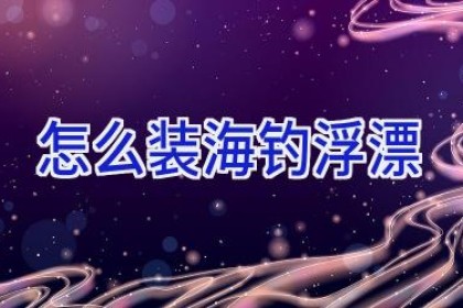 怎么装海钓浮漂