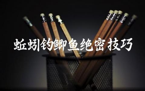 蚯蚓钓鲫鱼绝密技巧缩略图