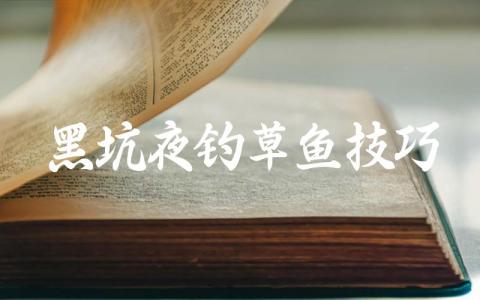 黑坑夜钓草鱼技巧缩略图 黑坑夜钓草鱼技巧缩略图