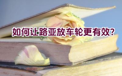 如何让路亚放车轮更有效？插图