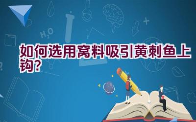如何选用窝料吸引黄刺鱼上钩？插图