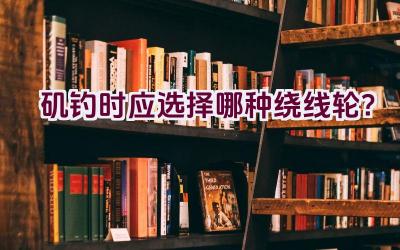 矶钓时应选择哪种绕线轮？插图