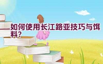 如何使用长江路亚技巧与饵料？插图