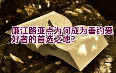 廉江路亚点为何成为垂钓爱好者的首选之地？插图
