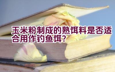 玉米粉制成的熟饵料是否适合用作钓鱼饵？插图