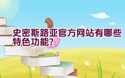 史密斯路亚官方网站有哪些特色功能？插图