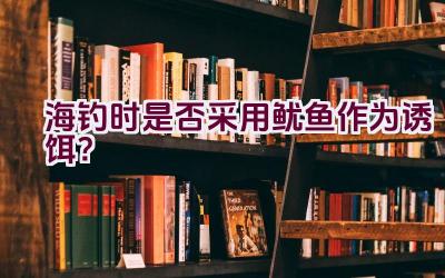 海钓时是否采用鱿鱼作为诱饵？插图