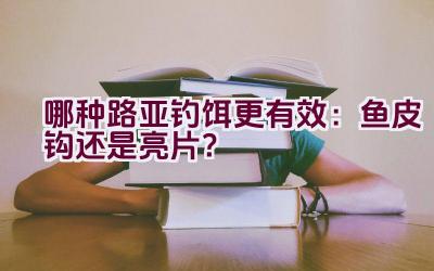 哪种路亚钓饵更有效：鱼皮钩还是亮片？插图