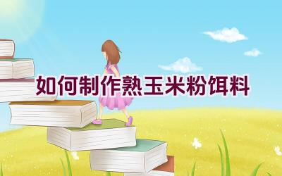 如何制作熟玉米粉饵料插图