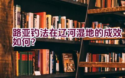 路亚钓法在辽河湿地的成效如何?插图 路亚钓法在辽河湿地的成效如何?插图