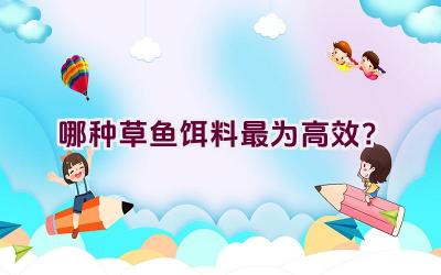 哪种草鱼饵料最为高效？插图