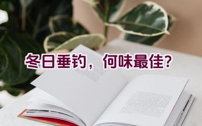 冬日垂钓，何味最佳？插图