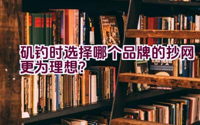 矶钓时选择哪个品牌的抄网更为理想？插图