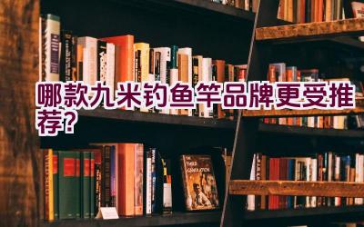 哪款九米钓鱼竿品牌更受推荐？插图