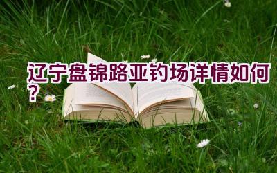 辽宁盘锦路亚钓场详情如何？插图