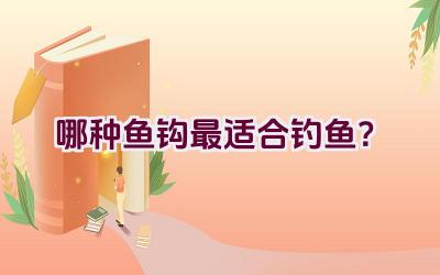 哪种鱼钩最适合钓鱼？插图