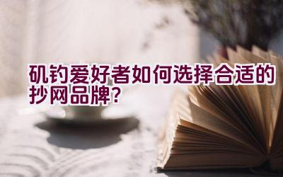 矶钓爱好者如何选择合适的抄网品牌？插图