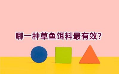 哪一种草鱼饵料最有效？插图