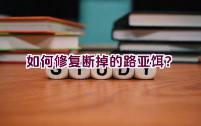 如何修复断掉的路亚饵？插图