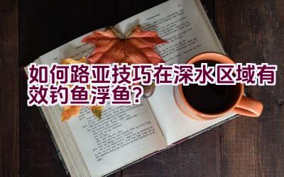 如何路亚技巧在深水区域有效钓鱼浮鱼？插图