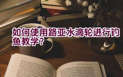 如何使用路亚水滴轮进行钓鱼教学？插图