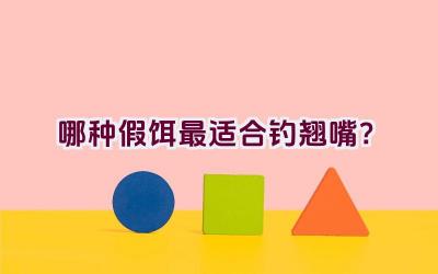 哪种假饵最适合钓翘嘴？插图