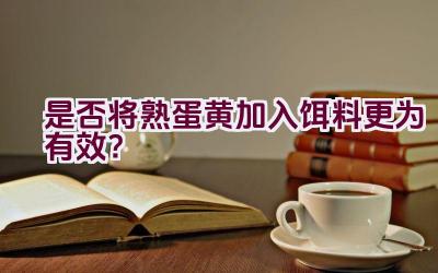 是否将熟蛋黄加入饵料更为有效？插图