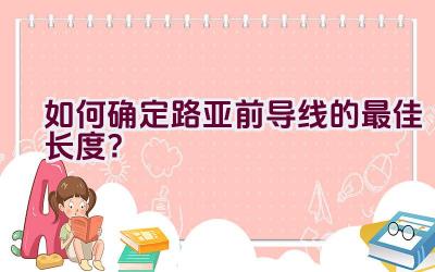 如何确定路亚前导线的最佳长度？插图