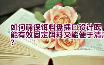 如何确保饵料盘插口设计既能有效固定饵料又能便于清洁？插图