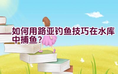 如何用路亚钓鱼技巧在水库中捕鱼？插图