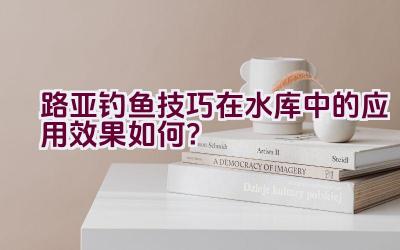 路亚钓鱼技巧在水库中的应用效果如何？插图