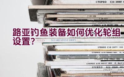 路亚钓鱼装备如何优化轮组设置？插图