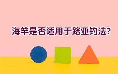 海竿是否适用于路亚钓法？插图