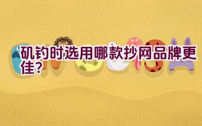 矶钓时选用哪款抄网品牌更佳？插图