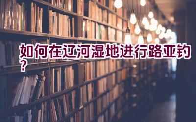 如何在辽河湿地进行路亚钓？插图