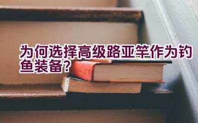 为何选择高级路亚竿作为钓鱼装备？插图