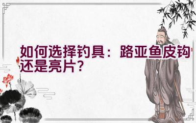 如何选择钓具：路亚鱼皮钩还是亮片？插图