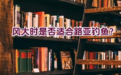 风大时是否适合路亚钓鱼？插图